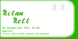 milan mell business card